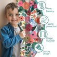thumbnail image 3 of Blackout Kids Curtains,Pioneer Flower Floral Print Pattern Childrens Insulated Curtains Set Of 2,Bedroom Essentials,Toddler Room Decor 42"x54", 3 of 5