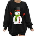 thumbnail image 4 of Savings Clearance 2025! asdoklhq Clearance Plus Size Christmas Clothing,Christmas Sweatshirt for Women Oversized Graphic Casual Crewneck Long Sleeve Pullover Sweatshirt Tops Shirt Blouse, 4 of 5