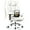 White, variant on COOLHUT Large Executive Leather Office Chair with Footrest, Ergonomic Reclining Design, High Back and Lumbar Support, Ideal for Big and Tall Users, Perfect for Home Office or Computer Desk Use, White