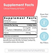 MethylPro 7.5mg L-Methylfolate - Professional Strength Active Methyl Folate Supplement for Brain Support & Balanced Mood - Gluten-Free Cognitive Supplement with No Fillers (30 Capsules)