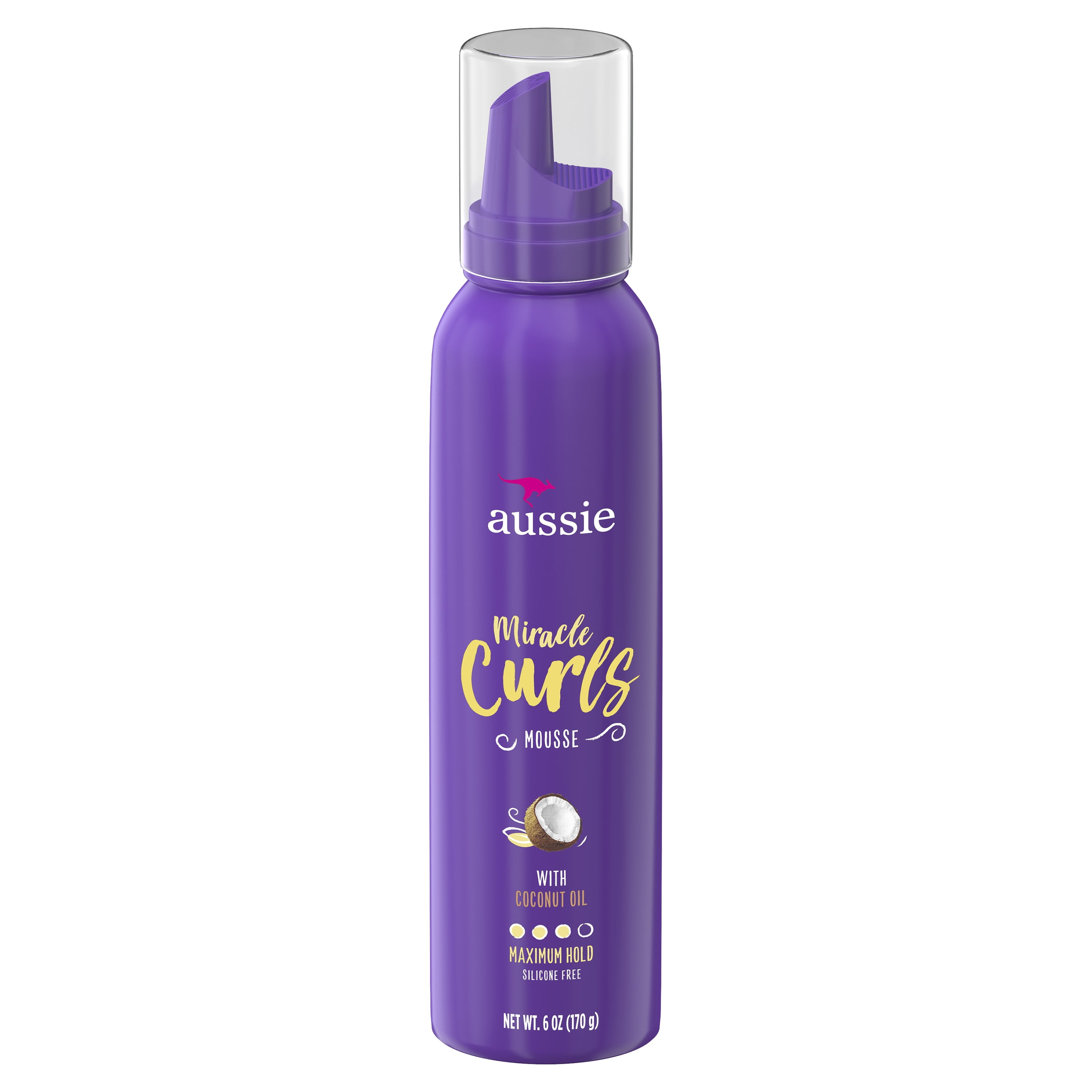 Aussie Miracle Curls Styling Mousse with Coconut & Jojoba Oil,  fl oz -  
