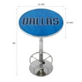 thumbnail image 4 of Dallas Mavericks Fade Bar Table with Adjustable Footrest and Acrylic Top, 4 of 5