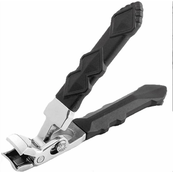 Ergonomic Long Handle Nail Clipper for Seniors - Wide Jaw Curved Blade Thick Toenail Clippers for Men & Women, Easy-Grip Heavy Duty Nail Clippers