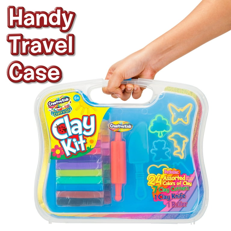 Yayatty 37 PCS Craft Clay Kit Clay for Kids DIY Included 12 Color Clay, 8  PCS Round Clay Cutting Tool and 17 PCS Small Clay Modeling Tool for Craft