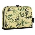 thumbnail image 2 of Standing Pencil Case with Base Large Capacity Stationery Pouch Pen Bag with Zipper for Women Men Bamboo and Green Leaves, 2 of 7