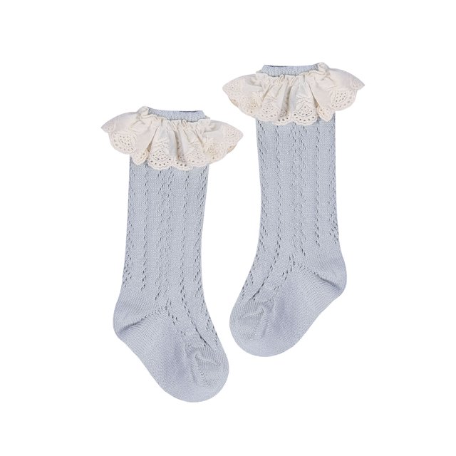 SAYOO Calcetines de encaje de princesa para niños y niñas, calcetines de algodón finos y dulces calados de color sólido para 1-5 años SAYOO casual