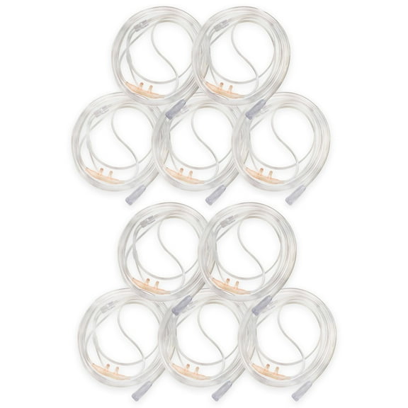 JWYN 10pk 4Ft Adult Oxygen Nasal Cannula, Salter Style, Trumpet Connector