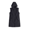 thumbnail image 3 of Women's Hooded Sleeveless Quilted Down Vest Winter Warm Coat Padded Outerwear Jacket With Multiple Pockets, 3 of 8