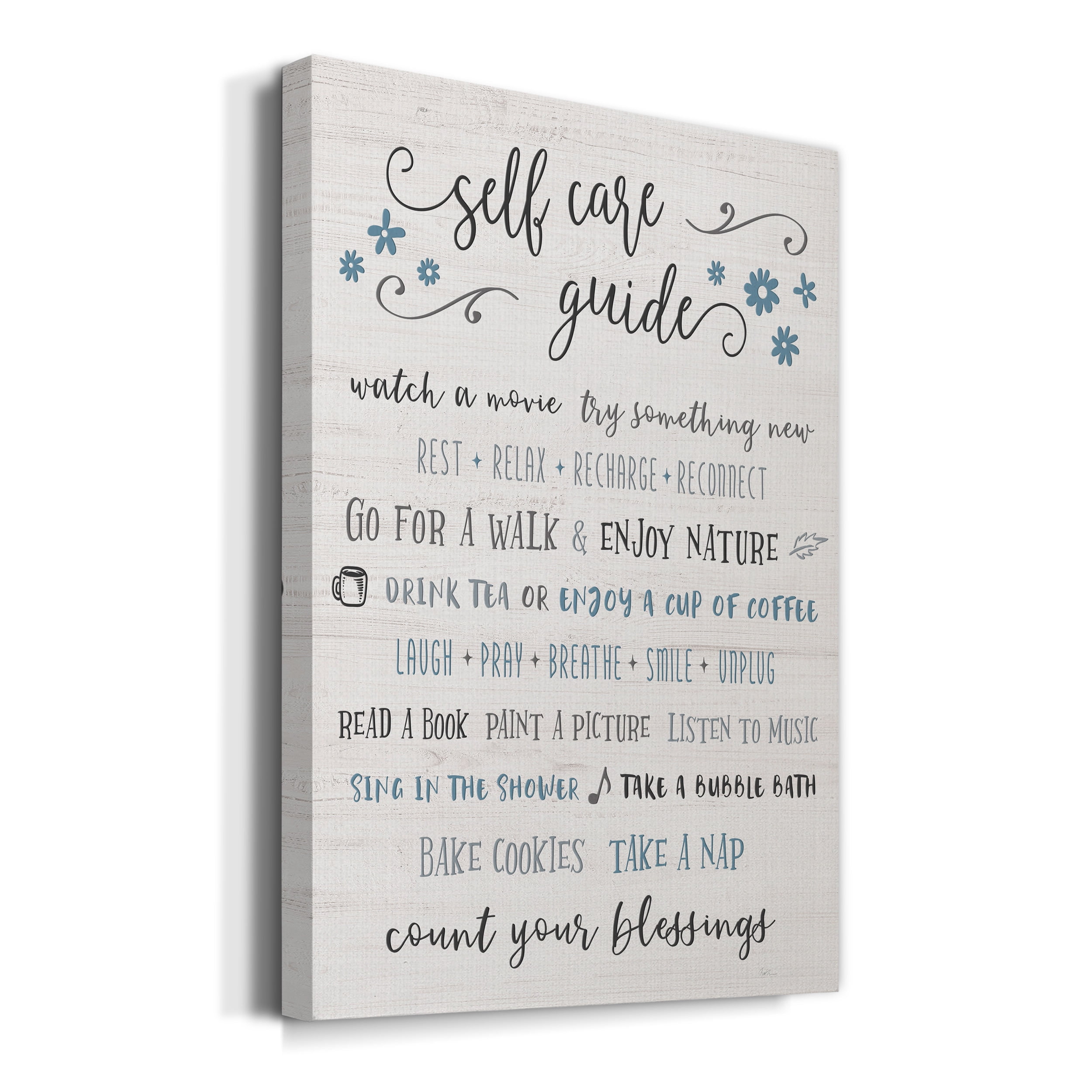 Guide to Self Care Premium Gallery Wrapped Canvas - Ready to Hang - 12 x 18