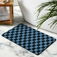 thumbnail image 3 of Delightful Checkered Bath Mat: Non-Slip, Highly Absorbent Bathroom Rugs. Machine Washable Small Indoor Doormat for Shower, Sink & Tub, 20x32in, 3 of 5