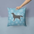 thumbnail image 2 of Winter Snowflake Dog Profile Art Fabric Decorative Pillow, 2 of 4
