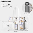 thumbnail image 5 of Teacher Tote Bag,Dachshund Sport Teacher Utility Tote Bag,Large Work Tote Bags for Women with Multiple Pockets,Top Zipper Closure,13.8x10.6x6.7 Inch, 5 of 5