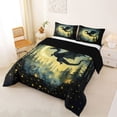 thumbnail image 2 of Erosebridal Magic Dragon Queen Comforter Set for Boys, Magical Jungle Night Bedding Comforter Set, Black Reversible, 1 Comforter and 2 Pillowcases, 2 of 6