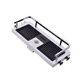 thumbnail image 2 of HaoXun Adjustable Shower Shelf with Non-Perforated Installation - ABS Plastic Bathroom Storage Rack with Hollow Drainage Base and Curved Fence for Shower Organization, 2 of 9