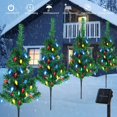 thumbnail image 2 of Aovciust 4PCS Solar Christmas Tree for Outdoor Christmas Decoration Pathway Lights with 80 C6 Multi-Color Lights Water Proof for Garden Yard and Outside Decorations, 2 of 7