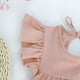 thumbnail image 5 of Vestido Goodplayer para niñas pequeñas, algodón y lino, rosa, 3T, 5 of 7