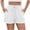 White, variant on Miluxas Women's Tie Front Elastic High Waisted Shorts Wide Leg Summer Shorts White 16-18(XL)