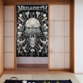 thumbnail image 1 of Cortina de puerta semiopaca con patrón de patchwork de dos piezas Megadeth, cortinas opacas decorativas para dormitorio, sala de estar, decoración de habitación de niños, 34 x 56 pulgadas, tamaño, 1 of 7