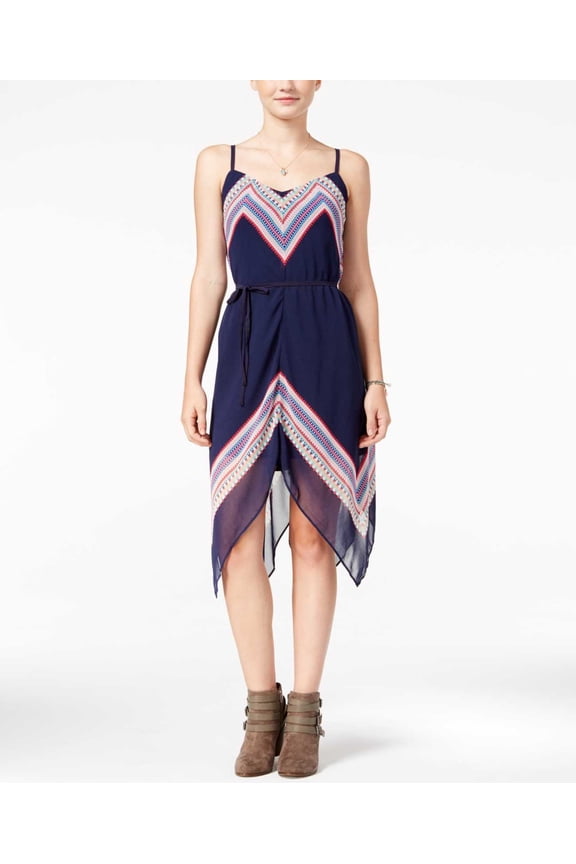 Juniors Printed Asymmetrical Dress Size SMALL