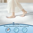 thumbnail image 6 of Mattress Topper Queen 4 inch Memory Foam Mattress Topper with Cooling Gel and Removable & Washable Embossed Cover, White, 6 of 9