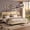 Beige-882, variant on BSHTI King Bed Frame with Velvet Upholstered Headboard, King Size Fabric Upholstered Platform Bed Frame, Modern Bedroom Furniture with Wood Support, No Box Spring Needed, Beige