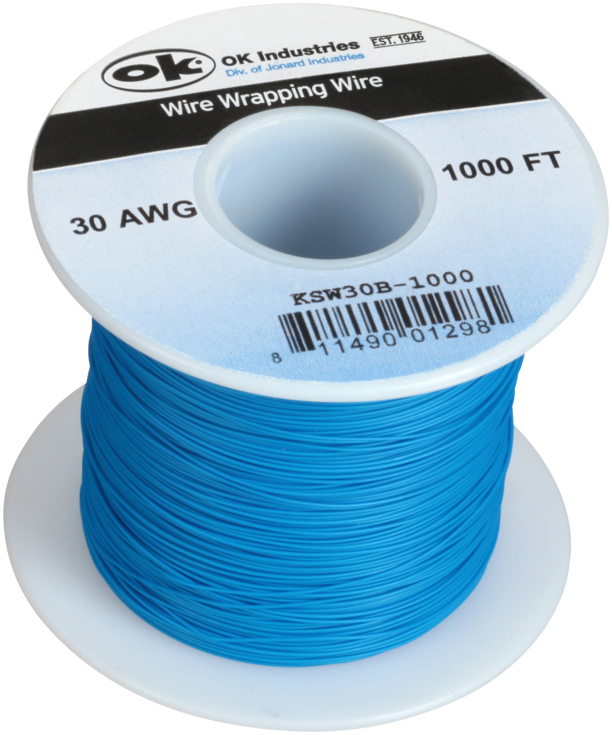 OK® Industries Blue 30 AWG Wire Wrapping Wire 1000 ft. Spool