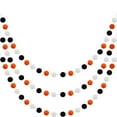 thumbnail image 2 of 3-Pack Halloween Felt Ball Garland, Orange and Black Pom Pom Bead Strand for Fall Thanksgiving and Christmas Tree Decor, 2 of 5