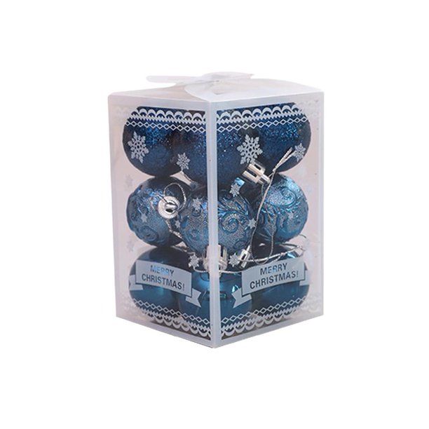 LUVCLS Caja de regalo de bola de luz galvanizada navideña, luz colgante de árbol de Navidad