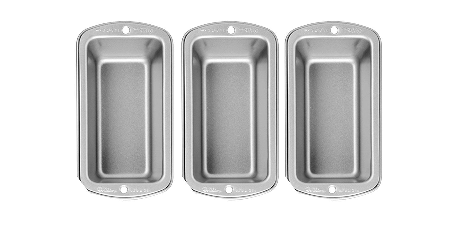 Wilton Set of 3 Recipe Right NonStick Mini Loaf Pans 5 ¾ x 3 in