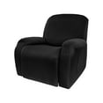 thumbnail image 6 of Clearance! 4-Piece Super Soft Recliner Cover Milk Silk Fitted Recliner Chair Cover Solid Color Recliner Sofa Cover Washable Furniture Protector on Clearance Black, 6 of 7