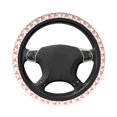 thumbnail image 3 of Elastic Steering Wheel Cover, Pale Red Lobster Print Stretch Thickening Car Steering Wheel Cover Women Men, Steering Wheel Protector Universal 15 in, 3 of 7