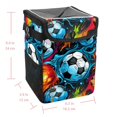 thumbnail image 5 of Football Foldable Car Trash Can with Lid, Leak-Proof Mini Trash Can, Hanging Storage Bag for Car, 5 of 6