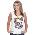 thumbnail image 4 of Death Becomes Her Skull Rose Tattoo Womens Plus Size Graphic Tank Top Brisco Brands 2X, 4 of 5