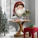 thumbnail image 2 of Corona navideña de Papá Noel, corona de Papá Noel, pieza de pared con lazo y sombrero, decoraciones navideñas para árbol de Navidad, adornos colgantes para ventanas del hogar, decoración navideña de 15,74 pulgadas Sincero Electrónica, 2 of 5