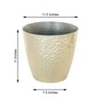 thumbnail image 3 of Efavormart 11" Gold Polypropylene Planter Pot Indoor, Flower Pot For Plants With Metallic Hammered Design, 3 of 11