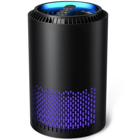 AROEVE Air Purifiers for Home, Air Purifier Air Cleaner For Smoke Pollen Dander Hair Smell Portable Air Purifier with Sleep Mode Speed Control For Bedroom Office Living Room, MK01- Black