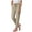 Khaki, variant on Duqingm Summer Pants for Women Women Casual Drawstring Elastic Waist Striped Wide Leg Pants with Pockets Khaki,S