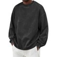thumbnail image 2 of LRGSHF Sweatshirts for Men Vintage Wash Oversized Crewneck Sweatshirt Long Sleeve Drop Shoulder Pullover Casual Relaxed Fit Streetwear Top Fall Winter Outfits 2026, 2 of 9