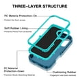 thumbnail image 2 of I-HONVA Compatible with iPhone 17 Case,3-Layer Heavy Duty Drop Protection Anti-Slip Bumper Rugged Shockproof Dustproof Protection 6.3 inch Phone Case,Teal, 2 of 7