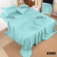thumbnail image 2 of King Bed Sheet Set Piece Bedding Soft Brushed Microfiber Fabric Shrinkage & Fade Easy Care (), 2 of 7