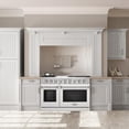 thumbnail image 7 of KOSTCH 48in Natural Gas Range with 6 Sealed Burners & 1 Griddle, Double Ovens (4.6 & 2.2 Cu. ft.), Stainless Steel in White, 110V, 7 of 7