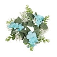 thumbnail image 2 of Artificial Floral Candle Rings Wreaths for Pillar Candles,Elegant Hydrangea Eucalyptus Leaves Small Wreath Candle Holder,Wedding Home Party Tabletop Decoration Centerpiece for Christmas Holiday Decor, 2 of 4