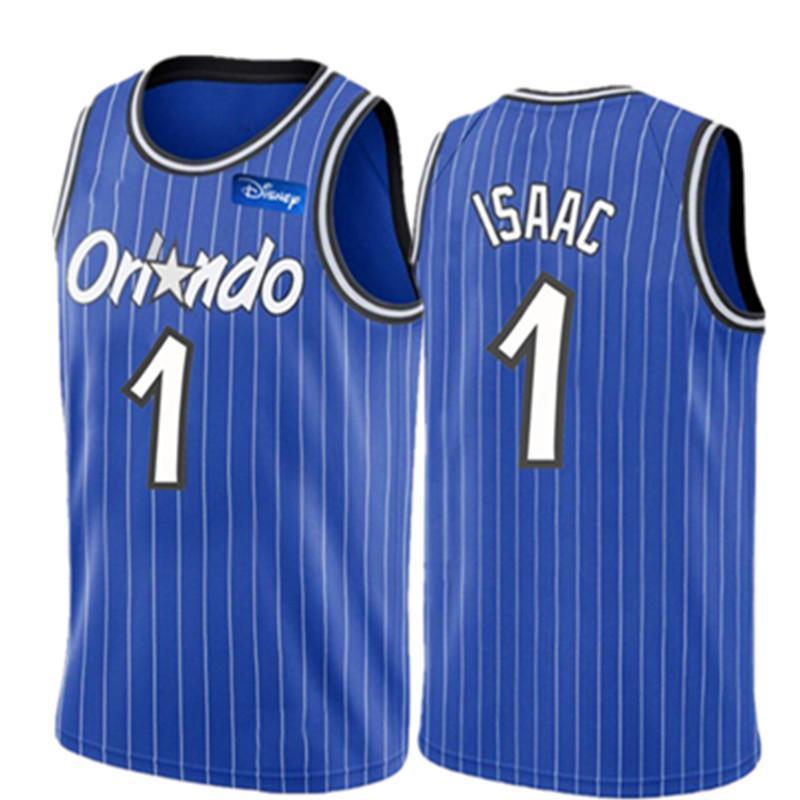 NBA_ Jonathan 1 Isaac Basketball Jerseys Mesh Shaquille 32 Penny blue