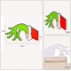 thumbnail image 5 of Decoración navideña puerta de madera adorno colgante Navidad ladrón mano decoraciones de pared para el hogar rojo, green2pcs JAMW Sencillez, 5 of 5