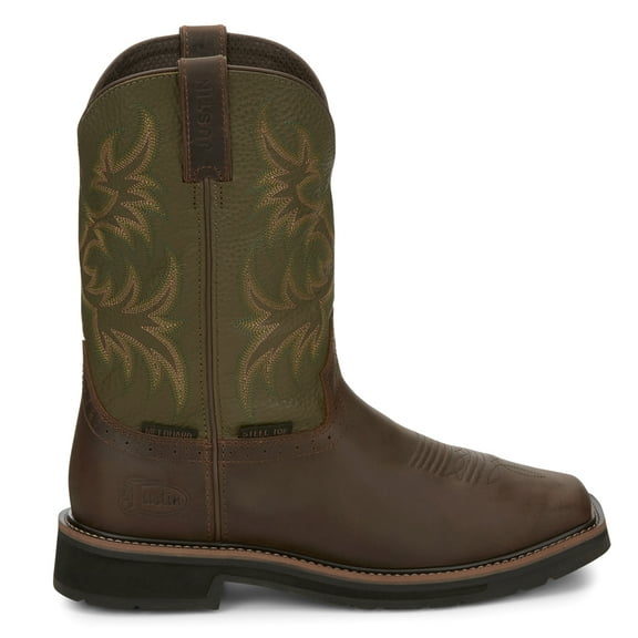 Justin Original Workboots Mens Keavan 11 Inch Waterproof Met Guard Steel To