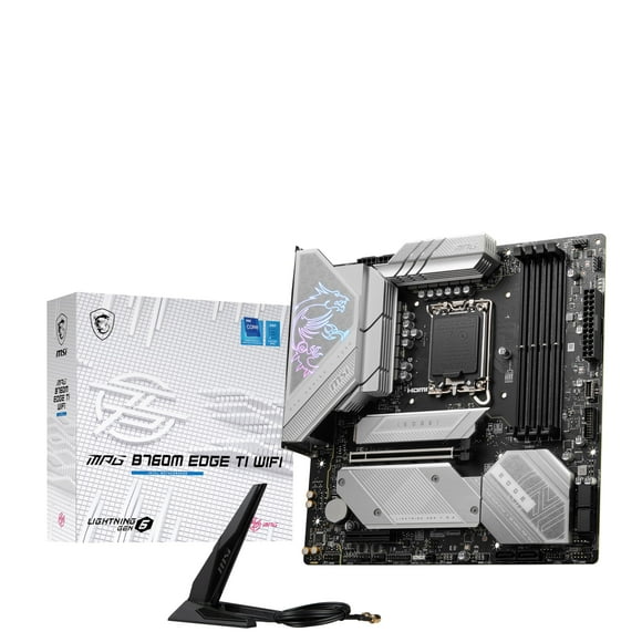 MSI MPG B760M Edge TI WiFi Gaming Motherboard (Support 14th/13th/12th Gen Intel Processors, LGA 1700, DDR5, PCIe 5.0, M.2 Slots, 2.5Gbps LAN, USB 3.2 Gen2, HDMI/DP, Wi-F