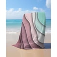 thumbnail image 4 of Green Ombre Beach Towels Oversized Super Absorbent, Modern Geometric Abstract Dark Red Cream Lightweight Bath Towel Quick Dry Sets For Bathroom/Pool/Rv Camping/Beach Play/Gym Room/Picnic 23"x47", 4 of 8