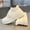 White, variant on Men's Chunky Platform Sneakers Cushioned Insole & Minimalist All-Season Footwear with Thick PVC/ Sole - Low-Top Streetwear Shoes,  for, Urban Style (/)