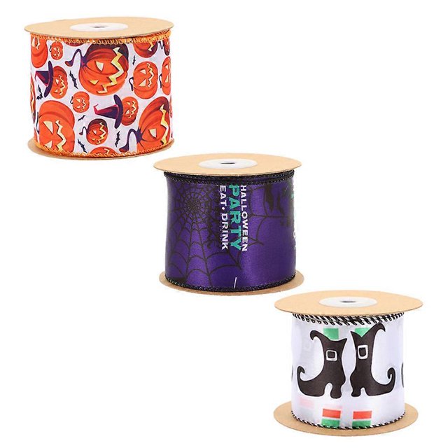 Decorative Halloween Edging Ribbons For All Ages Gift Wrapping And Crafts 3 R