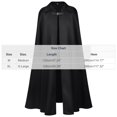 thumbnail image 2 of qelini Cape Coat Women Plus Size Long Sleeve Hooded Solid Full Length Cloak with Drawstring for Halloween Cloth for Fall Winter, 2 of 6